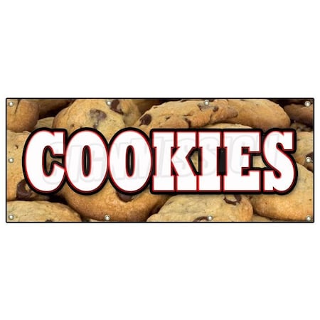 Signmission COOKIES BANNER SIGN fresh baked homemade chocolate chip oatmeal B-96 Cookies